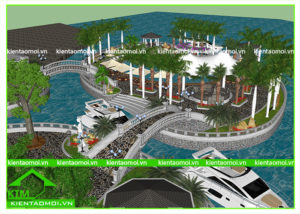 Phối cảnh ngoại thất của biệt thự lâu đài dát vàng kiến trúc Pháp đồ sộ và quyền quý