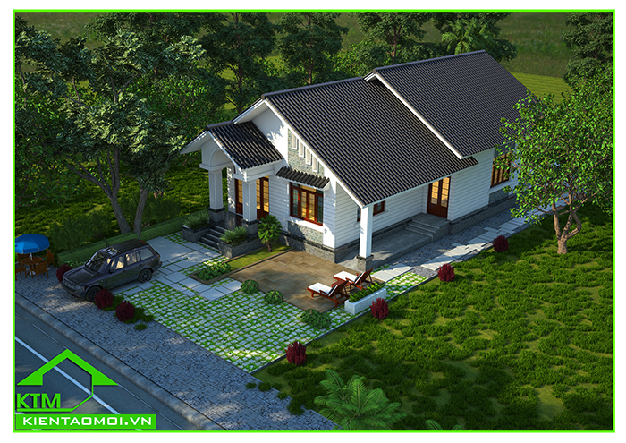 Thiết kế biệt thự vườn đơn giãn, tinh tế tại phường Lộc Sơn, Bảo Lộc, Lâm Đồng