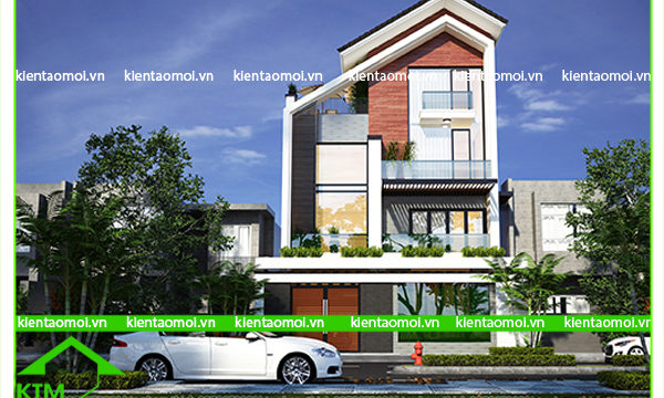MẪU THIẾT KẾ KIẾN TRÚC BIỆT THỰ PHỐ TÍCH HỢP KHÔNG GIAN HIỆN ĐẠI NĂM 2017 TẠI KTM BẢO LỘC ( MS: BTP 1034)